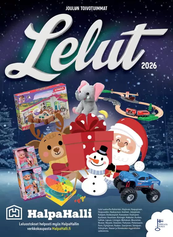 HalpaHalli -luettelo | Huipputarjouksia kaikille tarjoushaukoille | 2026-12-01T00:00:00.000Z - 2026-12-31T00:00:00.000Z