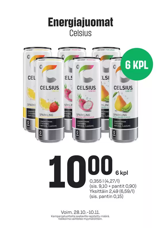 Prisma -luettelo | TOK Prisma Celsius 28.10.-10.11. | 2026-10-28T00:00:00.000Z - 2026-11-10T00:00:00.000Z