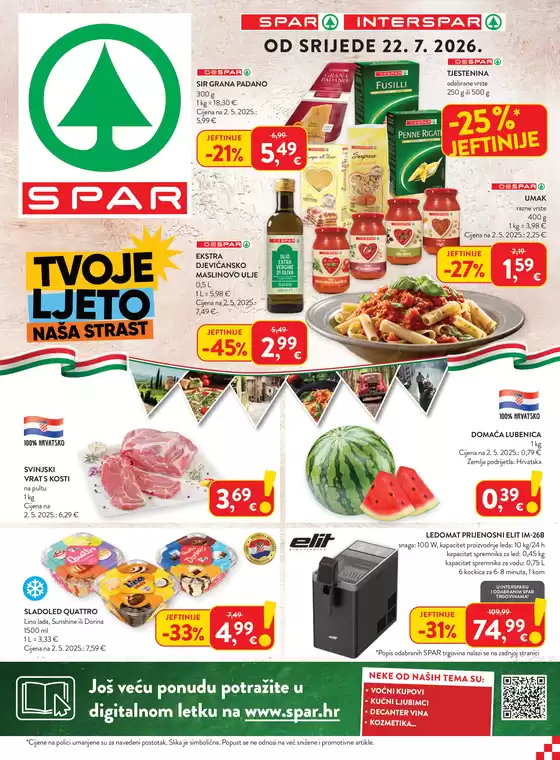 Interspar katalog u Sinj | SPAR3026 19.07.2026 - 28.07.2026 | 2026-07-19T00:00:00.000Z - 2026-07-28T00:00:00.000Z