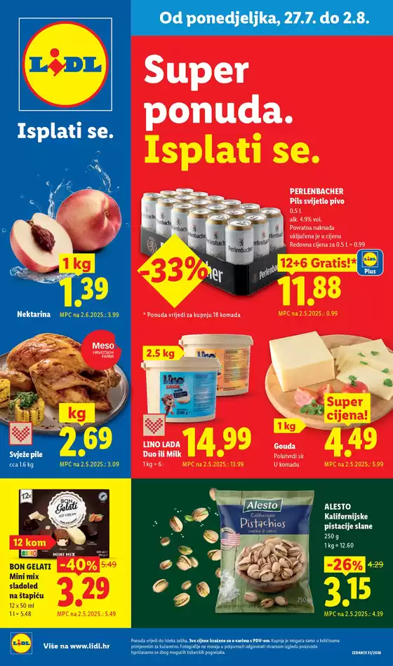 Lidl katalog | Ponuda od ponedjeljka 27.7. | 2026-07-23T00:00:00.000Z - 2026-08-02T00:00:00.000Z