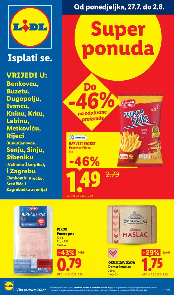 Lidl katalog u Nadin | Od ponedjeljka 27.7. | 2026-07-27T00:00:00.000Z - 2026-08-02T00:00:00.000Z
