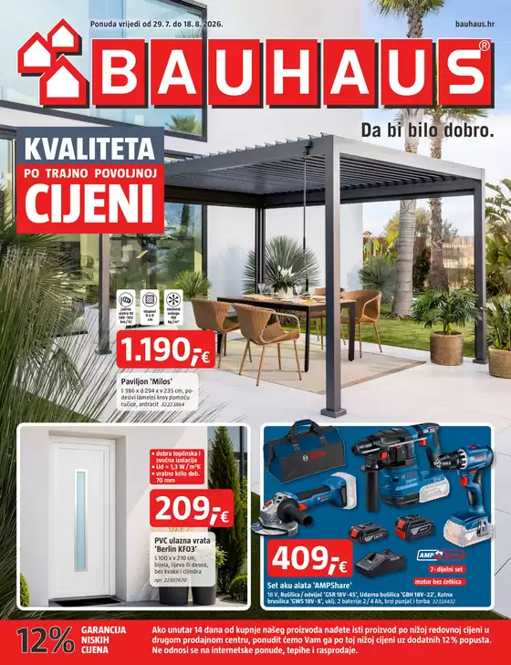 Bauhaus katalog u Omišalj | Bauhaus letak kolovoz a 20266 | 2026-07-29T00:00:00.000Z - 2026-08-18T00:00:00.000Z