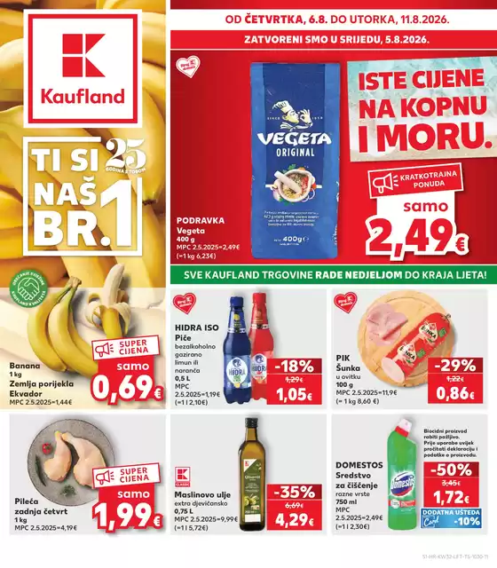 Kaufland katalog u  | Iznenađujući popusti u našoj selekciji | 2026-08-06T00:00:00.000Z - 2026-08-11T00:00:00.000Z