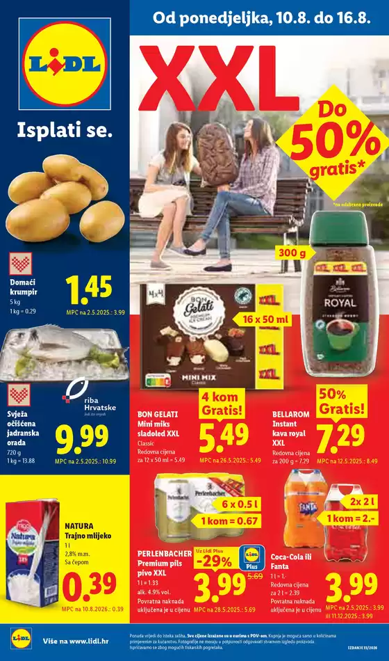 Lidl katalog u Draga Bašćanska | Od ponedjeljka 10.08. | 2026-08-10T00:00:00.000Z - 2026-08-16T00:00:00.000Z