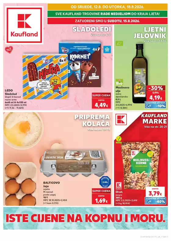 Kaufland katalog u Slavonski Brod | Popusti i promocije u našem letku | 2026-08-12T00:00:00.000Z - 2026-08-18T00:00:00.000Z