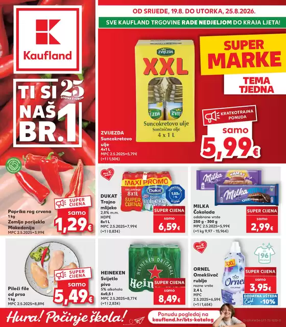 Kaufland katalog u Cerić | Odkrijte najčešće ponude | 2026-08-19T00:00:00.000Z - 2026-08-25T00:00:00.000Z
