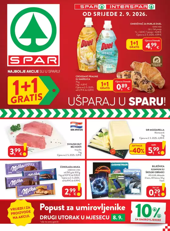 Spar katalog u Donji Kašić | SPAR3626 30.08.2026 - 08.09.2026 | 2026-08-30T00:00:00.000Z - 2026-09-08T00:00:00.000Z