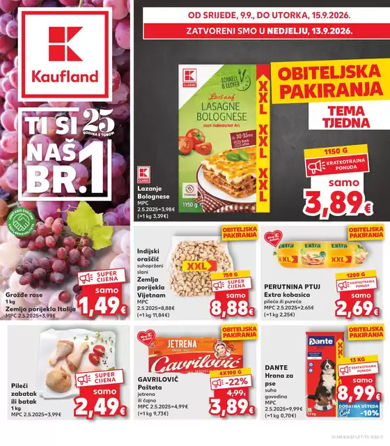 Kaufland katalog u Svetvinčenat | ¡Popusti koje ne možete preskočiti! | 2026-09-09T00:00:00.000Z - 2026-09-15T00:00:00.000Z