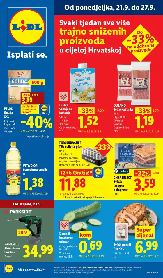 Lidl katalog | Vrijedi od ponedjeljka 21.09. | 2026-09-21T00:00:00.000Z - 2026-09-27T00:00:00.000Z