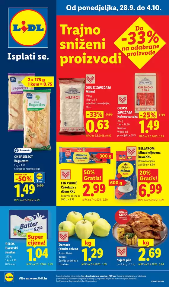 Lidl katalog u Malinska | Vrijedi od ponedjeljka 28.09. | 2026-09-28T00:00:00.000Z - 2026-10-04T00:00:00.000Z