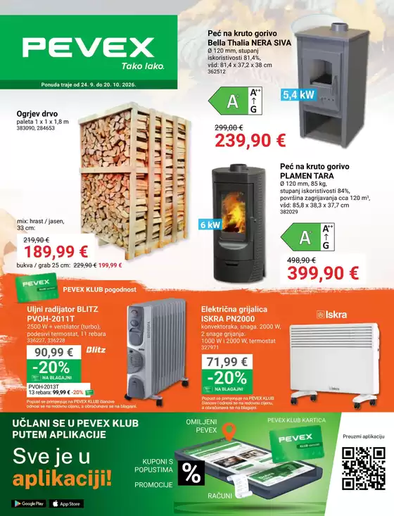 Pevex katalog u Kostrena | Katalog Pevex | 2026-09-24T00:00:00.000Z - 2026-10-20T00:00:00.000Z