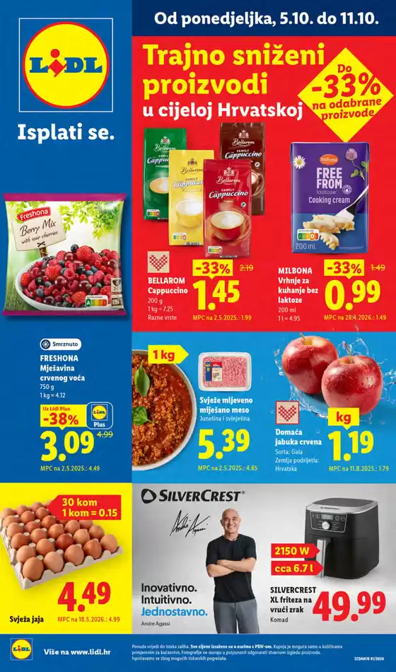 Lidl katalog u Bršadin | Vrijedi od ponedjeljka 5.10. | 2026-10-05T00:00:00.000Z - 2026-10-11T00:00:00.000Z