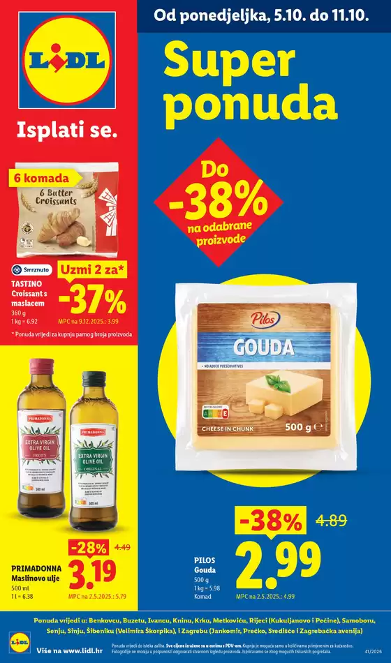 Lidl katalog u Seline | Od ponedjeljka 5.10. | 2026-10-05T00:00:00.000Z - 2026-10-11T00:00:00.000Z