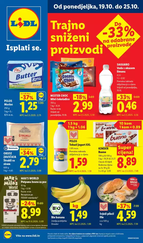Lidl katalog u Velika Gorica | Vrijedi od ponedjeljka 19.10. | 2026-10-19T00:00:00.000Z - 2026-10-25T00:00:00.000Z