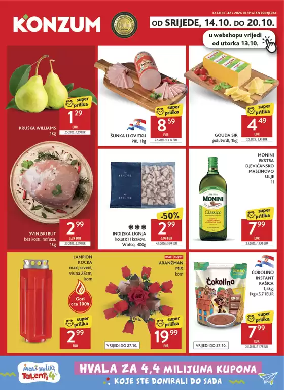 Konzum katalog u Biograd na Moru | Jedinstveni popusti u novom katalogu | 2026-10-14T00:00:00.000Z - 2026-10-20T00:00:00.000Z