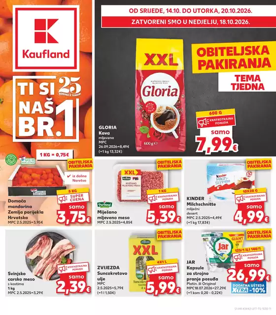Kaufland katalog u Sinj | ¡Štedite s našim posebnim popustima! | 2026-10-14T00:00:00.000Z - 2026-10-20T00:00:00.000Z