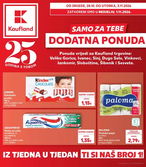 Kaufland katalog u Trilj | Posebni popusti u našoj sekciji | 2026-10-28T00:00:00.000Z - 2026-11-03T00:00:00.000Z