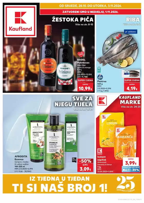 Kaufland katalog u Trilj | ¡Štedite s našim posebnim popustima! | 2026-10-28T00:00:00.000Z - 2026-11-03T00:00:00.000Z