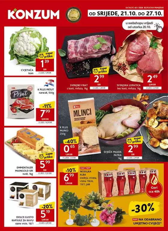 Konzum katalog u Husain | Istaknute ponude u našem promocijskom letku | 2026-10-21T00:00:00.000Z - 2026-10-27T00:00:00.000Z