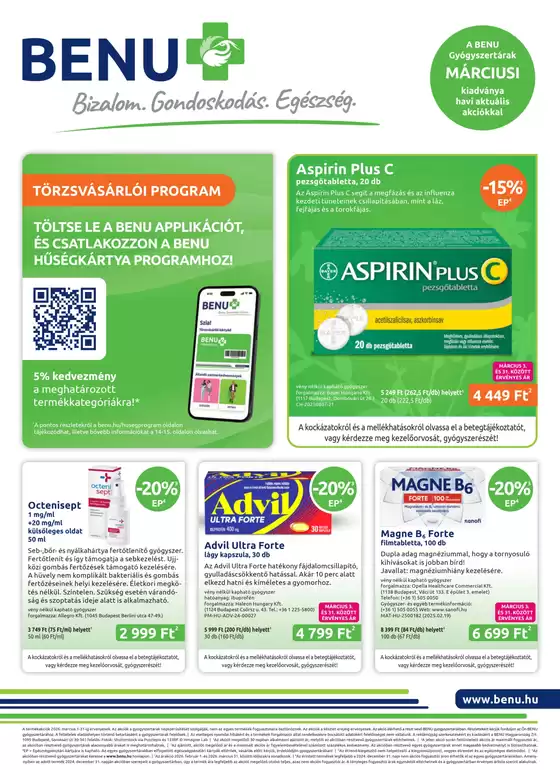 BENU Gyógyszertárak katalógus, Dombóvár | Flyer | 2026-03-01T00:00:00.000Z - 2026-03-31T00:00:00.000Z