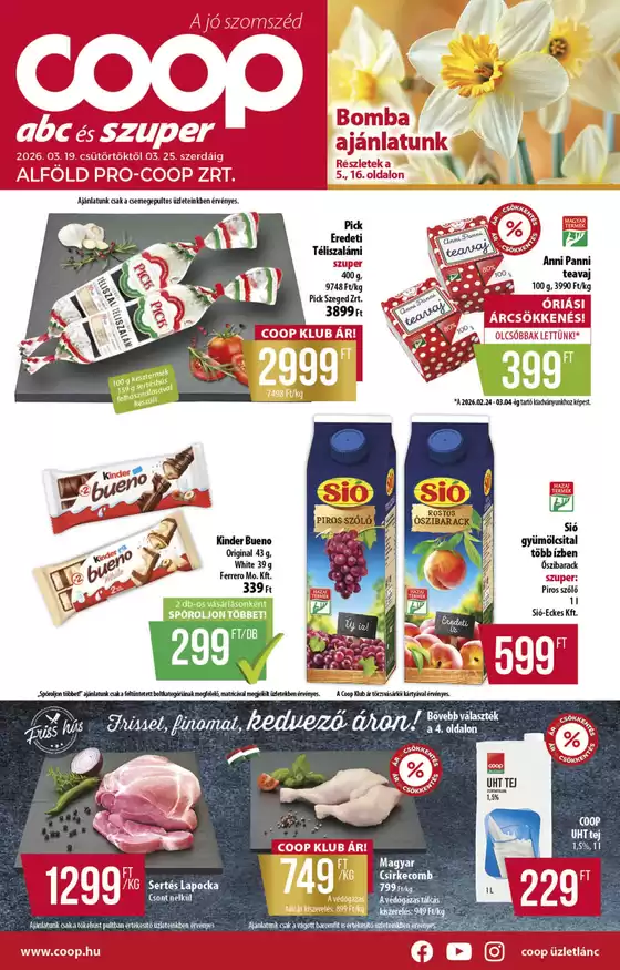 Coop katalógus, Őrbottyán | Coop regionális szórólap március 3. hét - Alföld | 2026-03-19T00:00:00.000Z - 2026-03-25T00:00:00.000Z