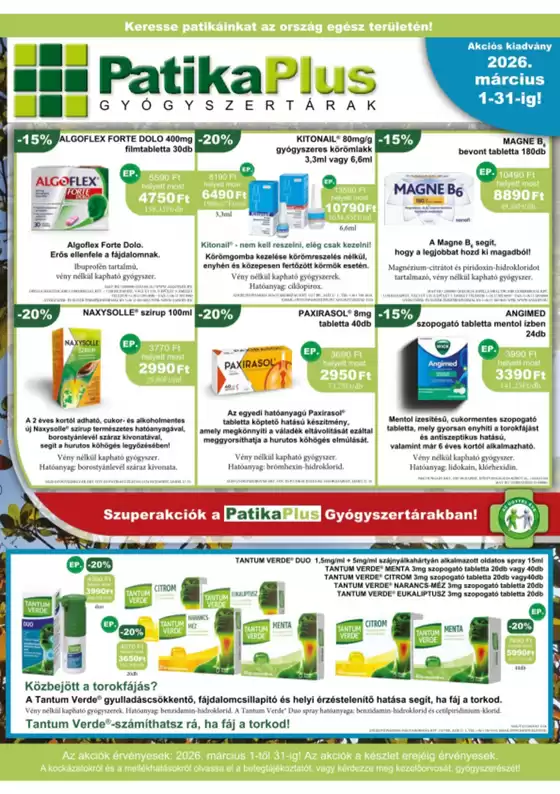 PatikaPlus katalógus, Létavértes | PatikaPlus akciós | 2026-03-01T00:00:00.000Z - 2026-03-31T00:00:00.000Z