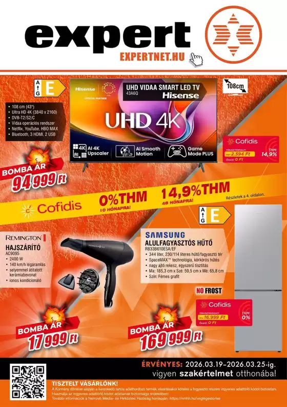 Expert Electro katalógus, Dorog | Expert Electro akciós | 2026-03-19T00:00:00.000Z - 2026-03-25T00:00:00.000Z