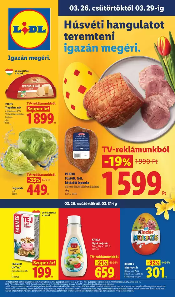 Lidl katalógus, Budapest | Akciós újság 13. hét | 2026-03-26T00:00:00.000Z - 2026-04-01T00:00:00.000Z