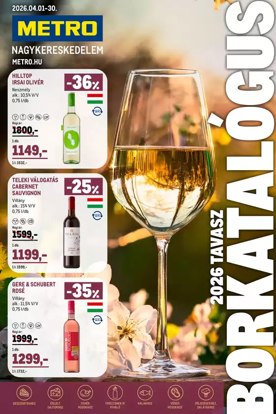 Metro katalógus, Ózd | Tavaszi borkatalógus 202604 | 2026-04-01T00:00:00.000Z - 2026-04-30T00:00:00.000Z