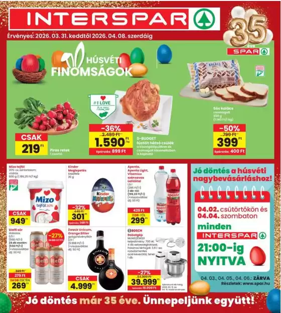 Interspar katalógus, Gyöngyös | Exkluzív ajánlatok és akciók | 2026-03-31T00:00:00.000Z - 2026-04-08T00:00:00.000Z