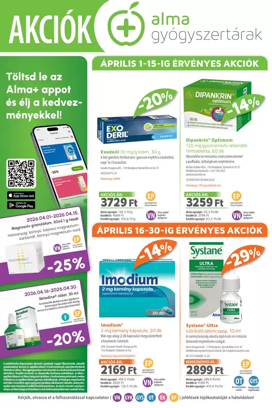 Alma Gyógyszertárak katalógus, Ajka | 2026 . április | 2026-04-01T00:00:00.000Z - 2026-04-30T00:00:00.000Z