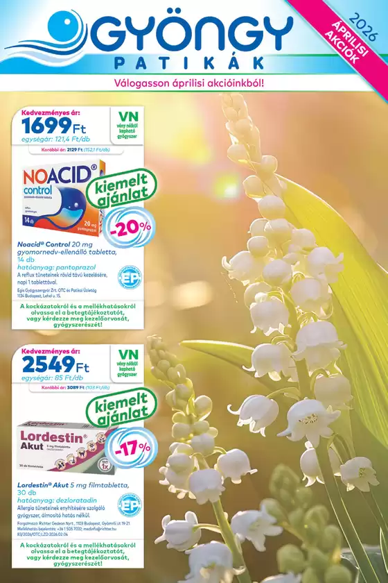 Gyöngy Patikák katalógus, Ajka | Gyöngy Patikák akciós | 2026-04-01T00:00:00.000Z - 2026-04-30T00:00:00.000Z