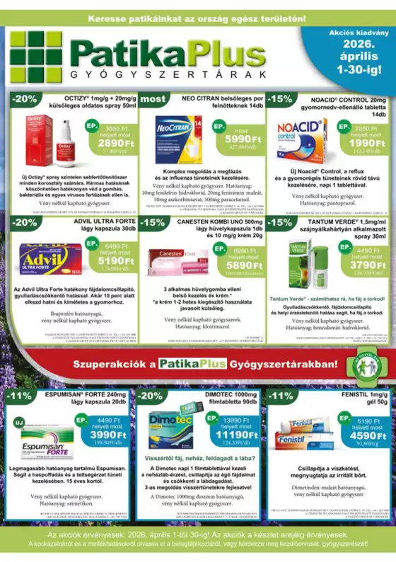 PatikaPlus katalógus, Debrecen | PatikaPlus akciós | 2026-04-01T00:00:00.000Z - 2026-04-30T00:00:00.000Z