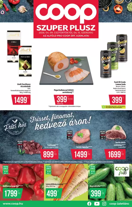 Coop katalógus, Esztergom | Ajánlatok kedvezményvadászoknak | 2026-04-09T00:00:00.000Z - 2026-04-15T00:00:00.000Z