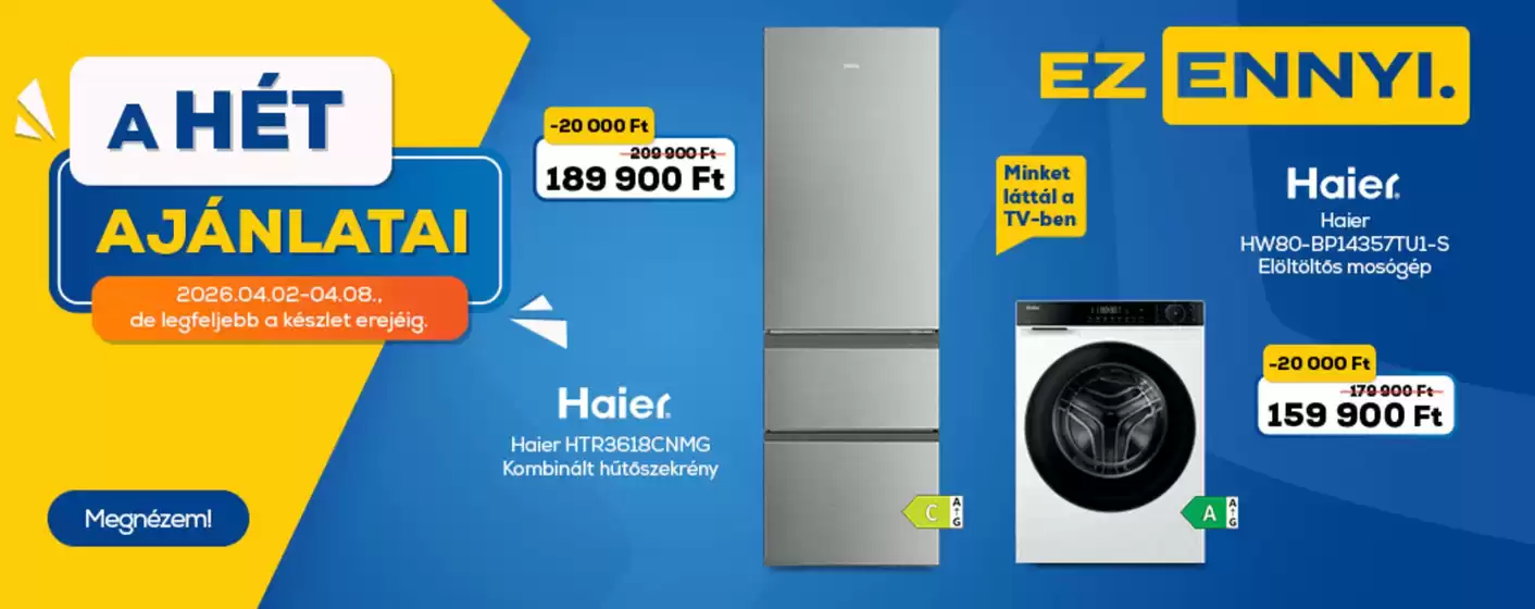 Euronics katalógus, Monor | Euronics akciós | 2026-04-02T00:00:00.000Z - 2026-04-08T00:00:00.000Z