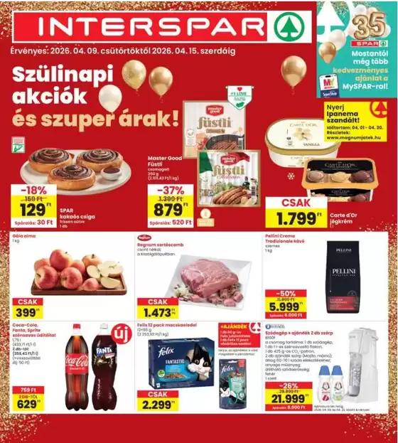Interspar katalógus, Kiskunmajsa | INTERSPAR | 2026-04-09T00:00:00.000Z - 2026-04-15T00:00:00.000Z