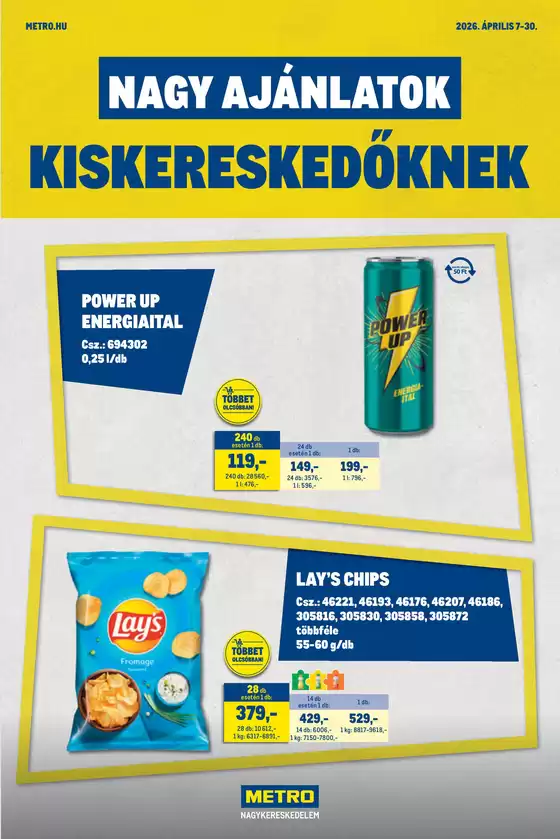 Metro katalógus, Érd | Nagy Ajánlatok Kiskereskedőknek 202604 | 2026-04-07T00:00:00.000Z - 2026-04-30T00:00:00.000Z