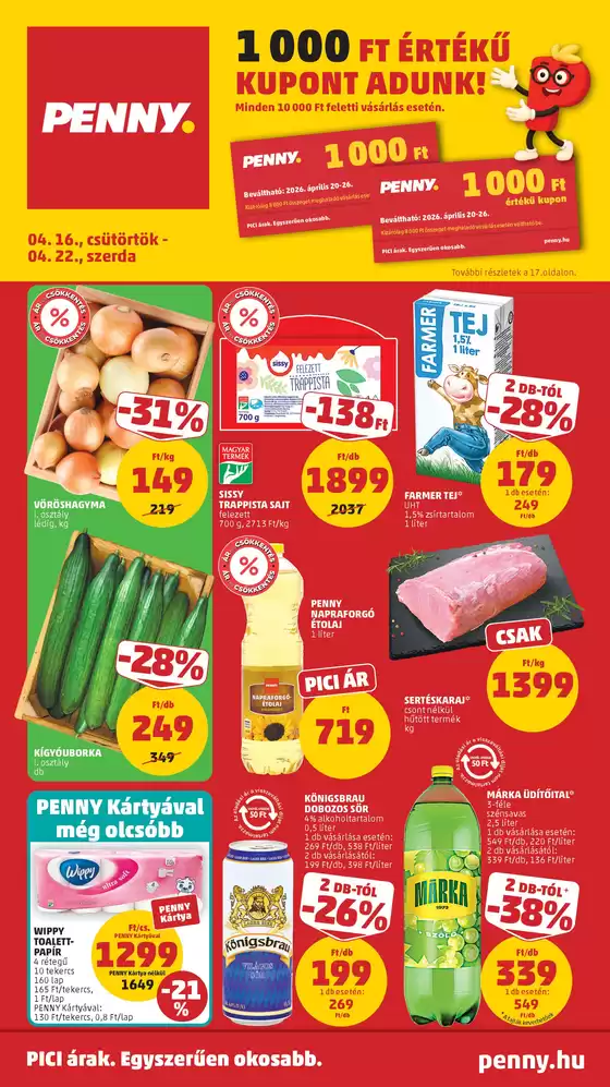 Penny Market katalógus, Miskolc | Penny újság érvényessége 2026.04.22-ig | 2026-04-16T00:00:00.000Z - 2026-04-22T00:00:00.000Z