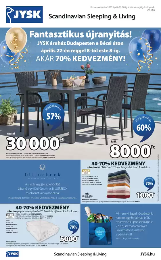 JYSK katalógus | JYSK újság érvényessége 2026.04.28-ig | 2026-04-19T00:00:00.000Z - 2026-04-28T00:00:00.000Z