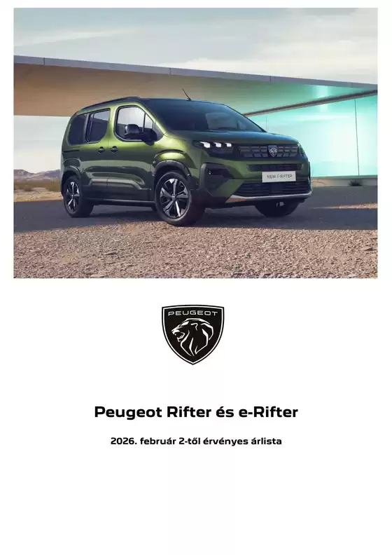Peugeot katalógus | Rifter arlista | 2026-04-17T00:00:00.000Z - 2026-05-01T00:00:00.000Z