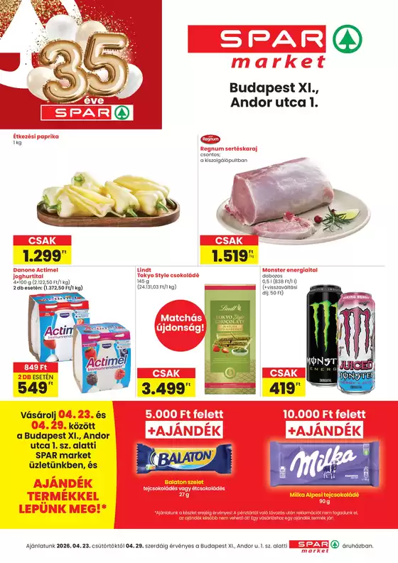 Spar katalógus, Tiszaújváros | Exkluzív ajánlatok ügyfeleinknek | 2026-04-23T00:00:00.000Z - 2026-04-29T00:00:00.000Z