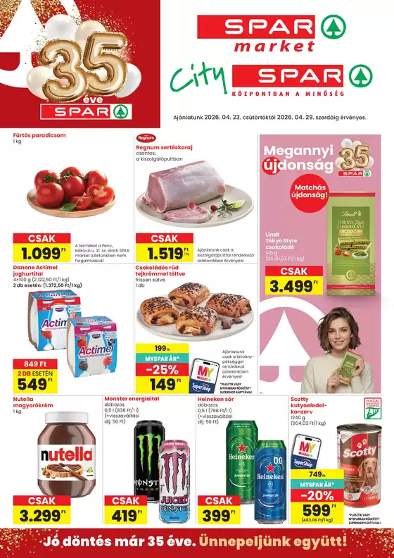 Spar katalógus, Tiszaújváros | Széles választék az ajánlatokból | 2026-04-23T00:00:00.000Z - 2026-04-29T00:00:00.000Z