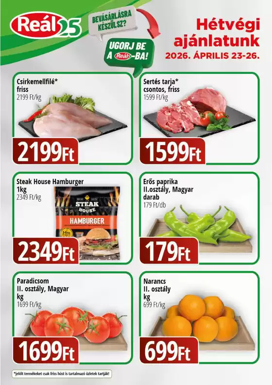 Real katalógus | Bevásárló hétvége Kisalföld | 2026-04-23T00:00:00.000Z - 2026-04-26T00:00:00.000Z