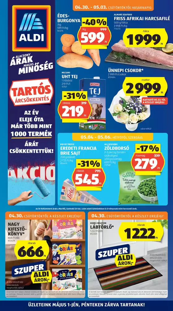 Aldi katalógus, Érd | ALDI ajánlatunk érvényes | 2026-04-30T00:00:00.000Z - 2026-05-05T00:00:00.000Z