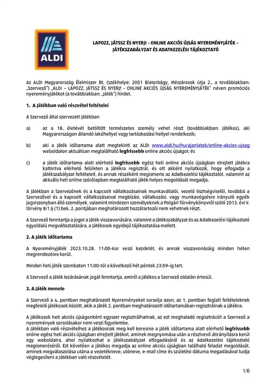 Aldi katalógus, Pécel | ALDI online szorolapos jatek 2023 okt mod | 2026-04-30T00:00:00.000Z - 2026-05-14T00:00:00.000Z