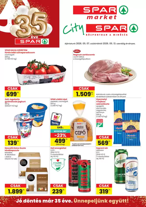 Spar katalógus, Csongrád | Csúcsajánlatok és kedvezmények | 2026-05-07T00:00:00.000Z - 2026-05-13T00:00:00.000Z