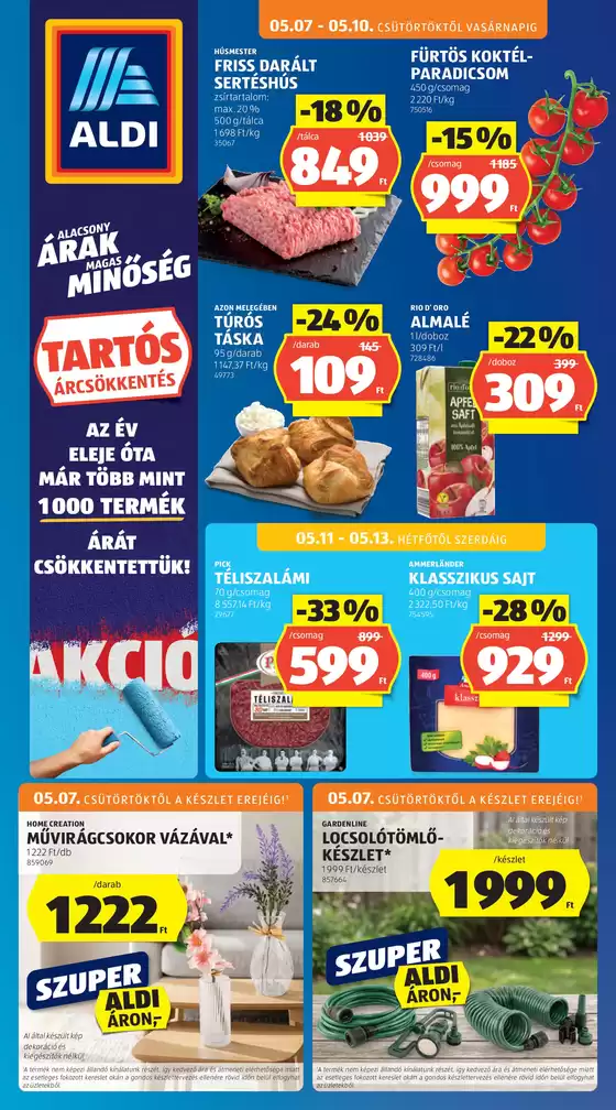 Aldi katalógus | Exkluzív ajánlatok és akciók | 2026-05-07T00:00:00.000Z - 2026-05-13T00:00:00.000Z