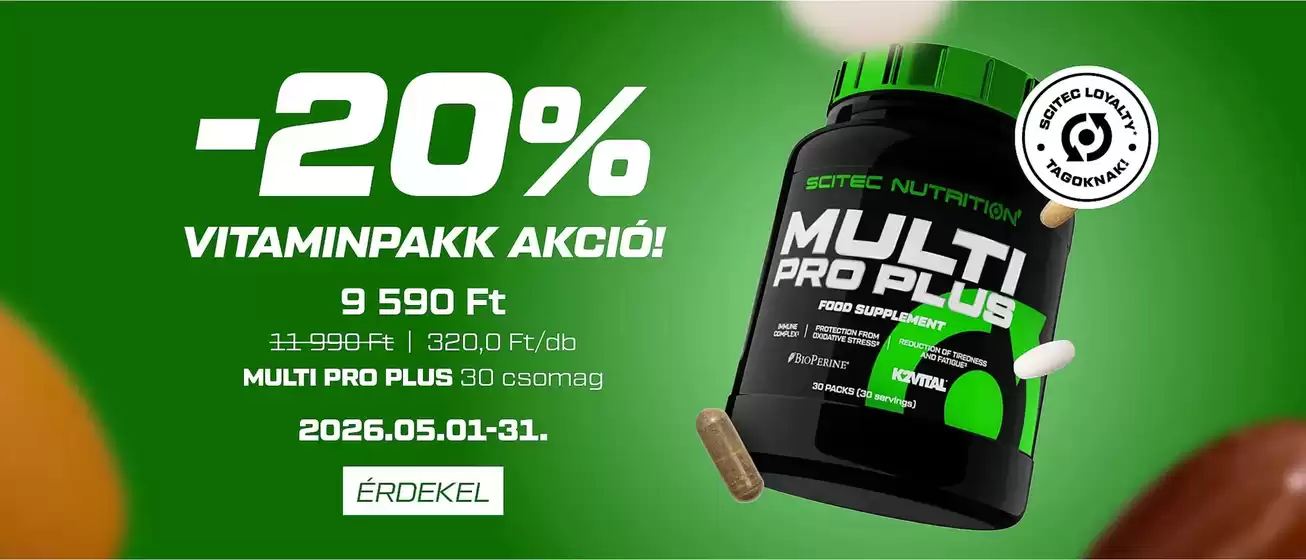 Scitec Nutrition katalógus, Salgótarján | Scitec Nutrition akciós | 2026-05-01T00:00:00.000Z - 2026-05-31T00:00:00.000Z