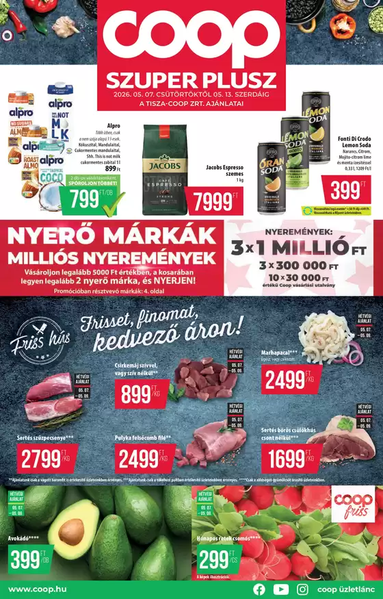 Coop katalógus | Csúcsajánlatok és kedvezmények | 2026-05-07T00:00:00.000Z - 2026-05-13T00:00:00.000Z