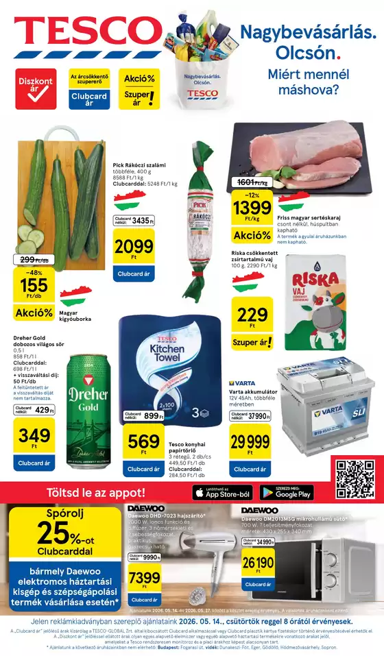 Tesco katalógus, Szeged | Tesco újság érvényessége 2026.05.20-ig | 2026-05-14T00:00:00.000Z - 2026-05-20T00:00:00.000Z
